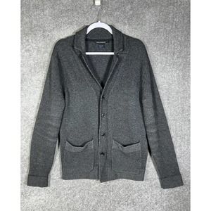 French Connection Wool Blend Button Up Cardigan Sweater Womens Size‎ Medium Gray